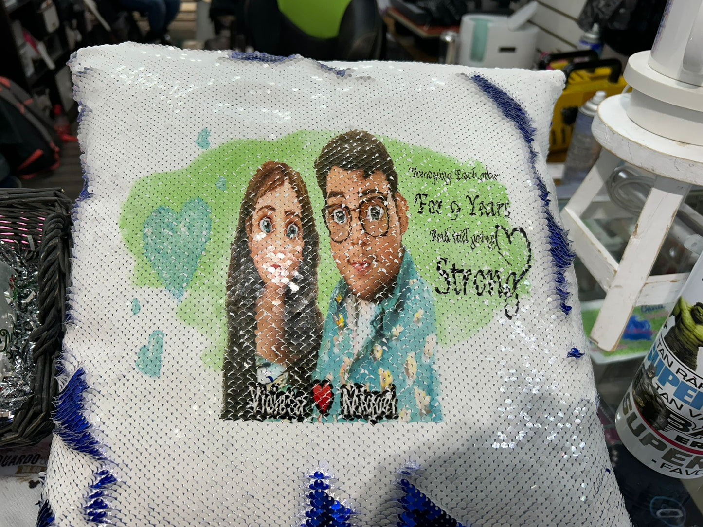 Sequin Pillow with 5 different colors